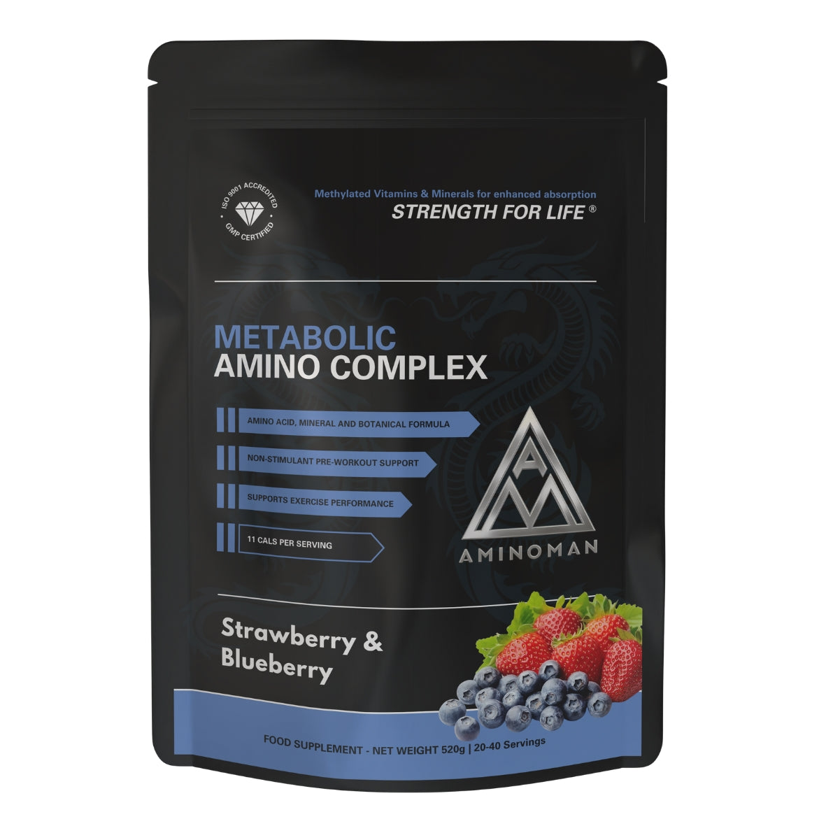 Metabolic Amino Complex Non-Stim Pre-Workout EAA Formula with BCAA 8 Amino Man Metabolic Amino Complex Non-Stim Pre-Workout EAA Formula with BCAA 8 Amino Man