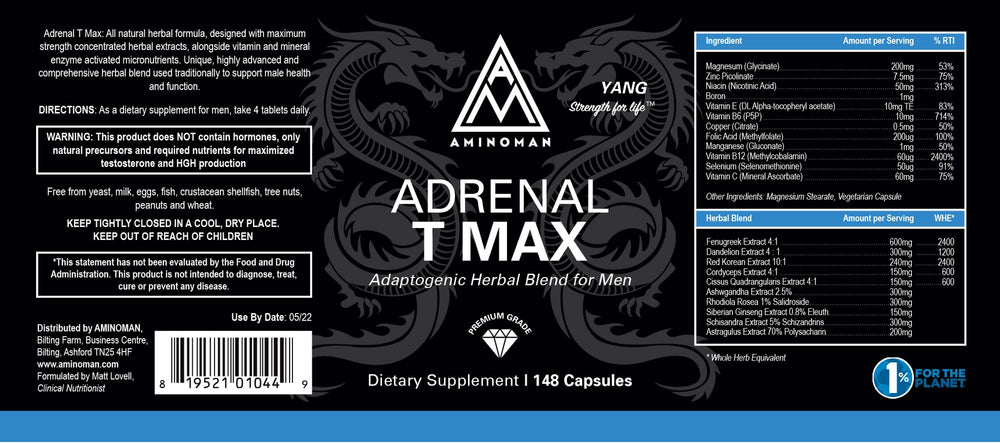 Adrenal T Max | Adaptogenic Herbal Blend For Men
