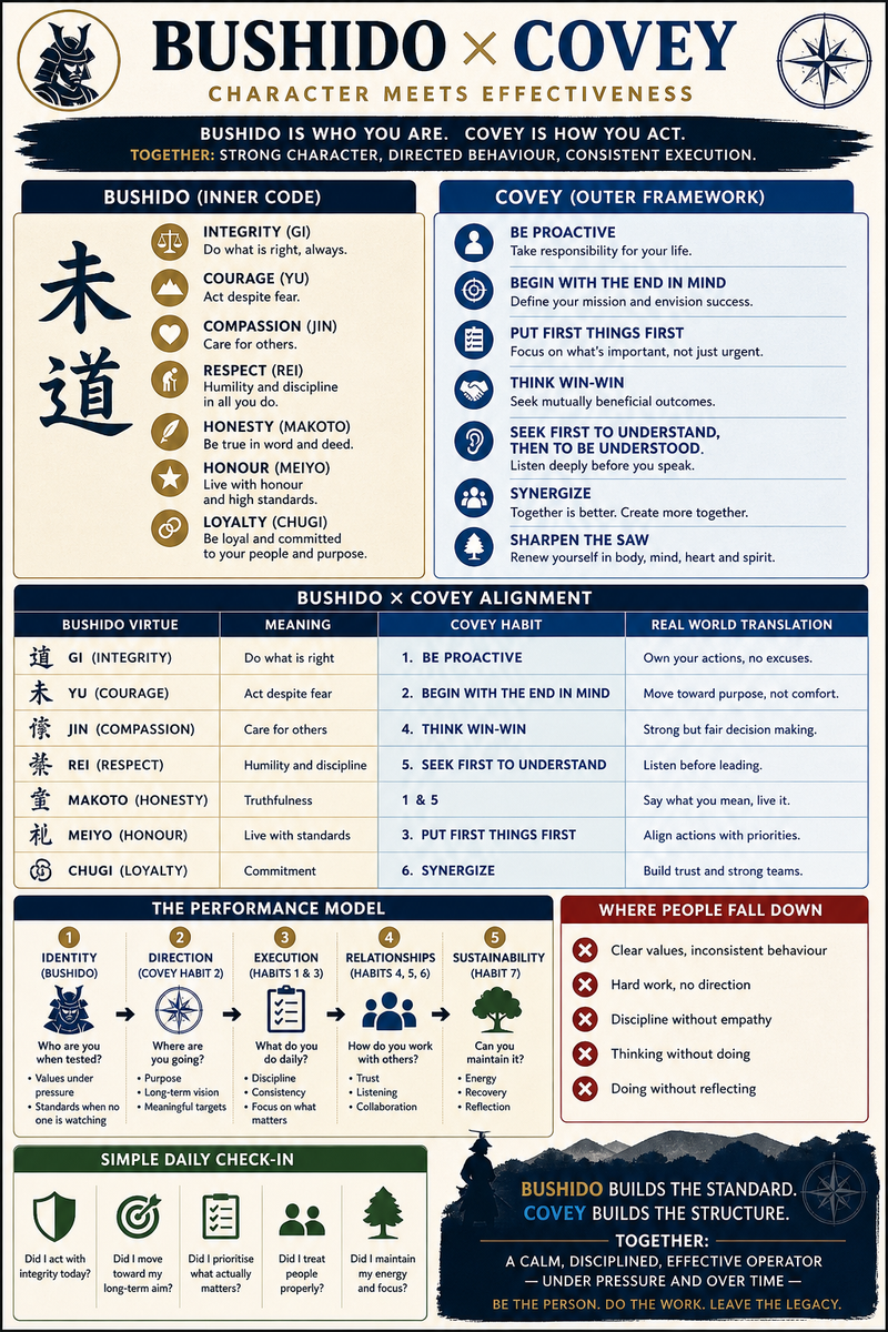 7 Habits Of Highly Effective People VS Bushido. Or are they Aligned?