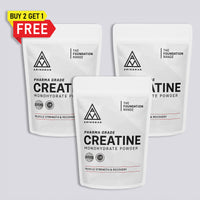Pure Creatine Monohydrate Powder (Unflavoured) - Buy 2, Get 1 FREE! Black Friday Deal