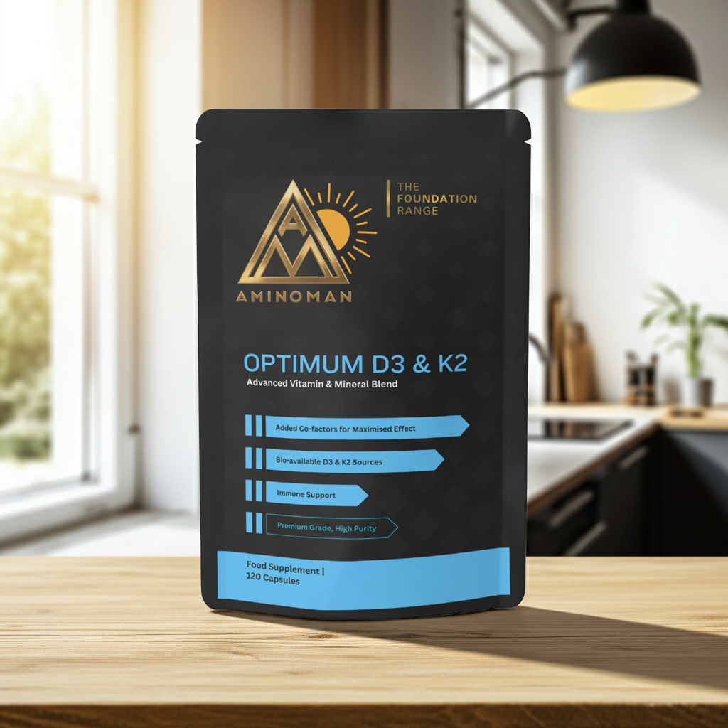 High-Strength Vitamin D3 & K2 MK-7 by Amino Man