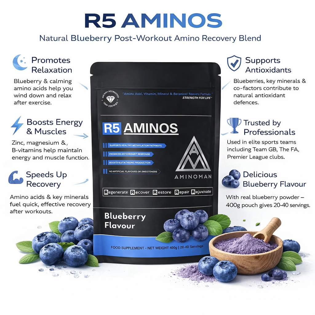R5 Aminos Blueberry Multi-Pack | Buy 3 Get 1 Free