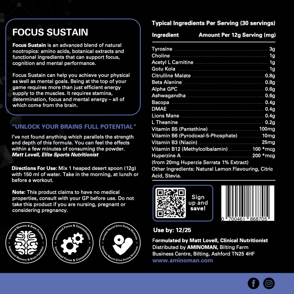 Focus Sustain Formula (Tub)